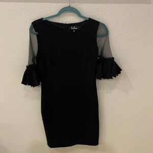 NWOT lulus size small above the knee dress with sheer sleeves